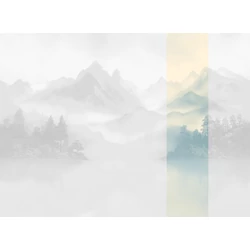 JV Ködös hegycsúcsok kék-bézs vinyl poszter tapéta Huangshan Ice 68 cm X 3 m