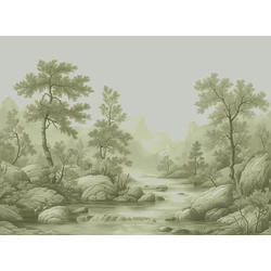 JV Patak az erdőben zöld vinyl poszter tapéta Arcadia Sepia 400 cm X 3 m