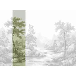 JV Patak az erdőben zöld vinyl poszter tapéta Arcadia Sepia 68 cm X 3 m