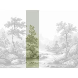 JV Patak az erdőben zöld vinyl poszter tapéta Arcadia Sepia 68 cm X 3 m