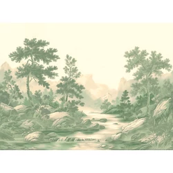 JV Patak az erdőben zöld vinyl poszter tapéta Arcadia Green 400 cm X 3 m