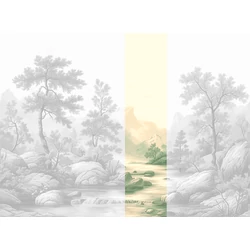 JV Patak az erdőben zöld vinyl poszter tapéta Arcadia Green 68 cm X 3 m