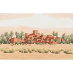 JV Arab város barna vinyl poszter tapéta Todra Terracotta 476 cm X 3 m