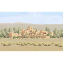 JV Arab város bézs vinyl poszter tapéta Todra Natural 476 cm X 3 m