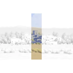 JV Arab város kék vinyl poszter tapéta Todra Light Blue 68 cm X 3 m