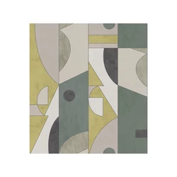 JV Geometriai mintás modern zöld vinyl poszter tapéta Shenzhen Green 272 cm X 3 m