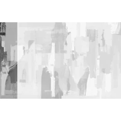 JV Absztrakt mintás fekete-fehér vinyl poszter tapéta Downtown Black-White 68 cm X 3 m