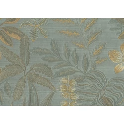 JV Egzotikus virágmintás szövethatású zöld vinyl tapéta Jardin Tropical Green 100 cm X 10 m