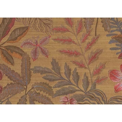 JV Egzotikus virágmintás szövethatású terrakotta vinyl tapéta Jardin Tropical Terracotta 100 cm X 10 m