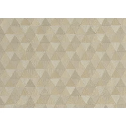 JV Háromszög mintás indiai stílusú bézs-arany vinyl tapéta Triangles Tropicales Beige/Gold 100 cm X 10 m