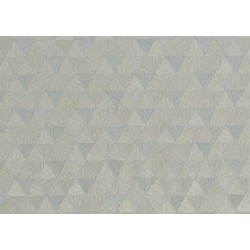 JV Háromszög mintás indiai stílusú kék-ezüst vinyl tapéta Triangles Tropicales Blue/Silver 100 cm X 10 m