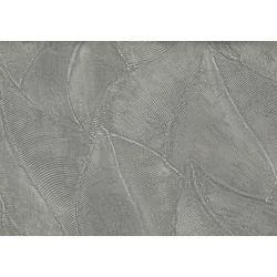 JV Dombornyomott levélerezetes sötétszürke vinyl tapéta Daphne Grey 70 cm X 10 m