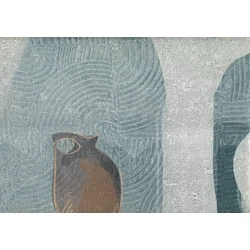 JV Mediterrán kancsó mintás kék vinyl poszter tapéta Lekythos Blue 200 cm X 3 m