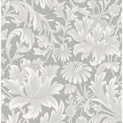 KT-Exclusive Elegáns virágos sötétszürke vlies tapéta British Heritage Dark Gray 52 cm X 10 m