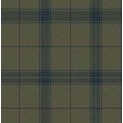 KT-Exclusive Klasszikus kockás olivazöld vlies tapéta Sauvage Dark Olive 52 cm X 10 m