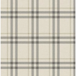 KT-Exclusive Klasszikus kockás bézs vlies tapéta Suavage Champagne 52 cm X 10 m