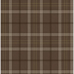 KT-Exclusive Klasszikus kockás barna vlies tapéta Sauvage Dark Brown 52 cm X 10 m