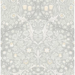 KT-Exclusive Szecessziós stílusú világosszürke vlies tapéta Light Gray 52 cm X 10 m