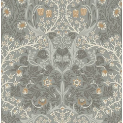 KT-Exclusive Szecessziós stílusú szürke vlies tapéta Gray 52 cm X 10 m