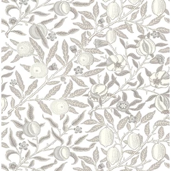 KT-Exclusive Gyümölcsfás modern világosszürke vlies tapéta British Heritage Light Gray 52 cm X 10 m