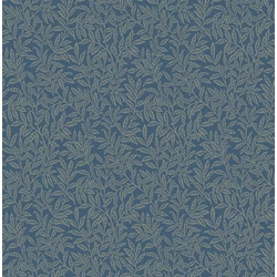 KT-Exclusive Levélmintás modern sötétkék vlies tapéta British Heritage Dark Blue 52 cm X 10 m