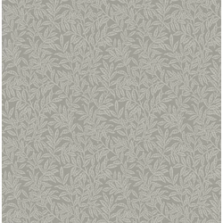 KT-Exclusive Levélmintás modern szürke vlies tapéta British Heritage Gray 52 cm X 10 m