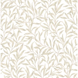 KT-Exclusive Levélmintás modern bézs vlies tapéta British Heritage White 52 cm X 10 m