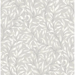 KT-Exclusive Levélmintás modern szürke vlies tapéta British Heritage Gray 52 cm X 10 m