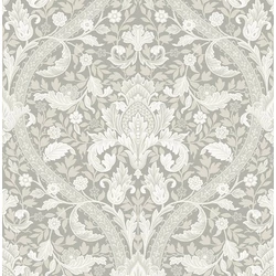 KT-Exclusive Art nouveau stílusú elegáns szürke vlies tapéta British Heritage Gray 52 cm X 10 m