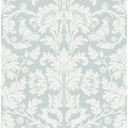 KT-Exclusive Art nouveau stílusú elegáns kék vlies tapéta British Heritage Sky Blue 52 cm X 10 m