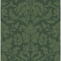 KT-Exclusive Art nouveau stílusú elegáns sötétzöld vlies tapéta British Heritage Dark Green 52 cm X 10 m