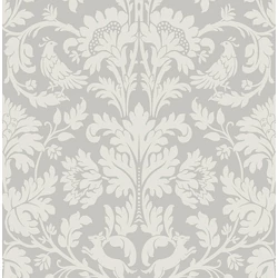 KT-Exclusive Art nouveau stílusú elegáns szürke vlies tapéta British Heritage Gray 52 cm X 10 m