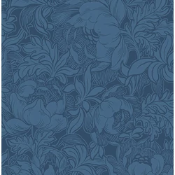 KT-Exclusive Virág mintás sötétkék vlies tapéta British Heritage Dark Blue 52 cm X 10 m