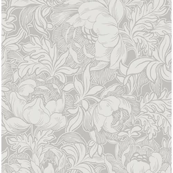 KT-Exclusive Virág mintás szürke vlies tapéta British Heritage Gray 52 cm X 10 m