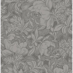 KT-Exclusive Virág mintás sötétszürke vlies tapéta British Heritage Dark Gray 52 cm X 10 m