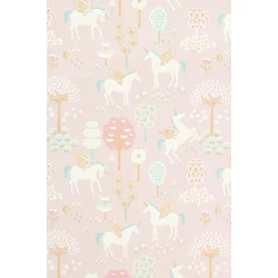 Majvillan Vidám unikornosok rózsaszín vlies gyerek tapéta True Unicorns Pink 53 cm X 10 m