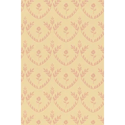 Majvillan Skandináv stílusú virágmintás bézs-piros vlies tapéta Bellini Sunny Beige 53 cm X 10 m
