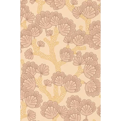 Majvillan Modern levél mintás rózsaszín vlies tapéta Beachy Breeze Ballet Pink 53 cm X 10 m