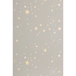 Majvillan Csillagos szürke vlies gyerek tapéta Twinkle Mud Grey 53 cm X 10 m