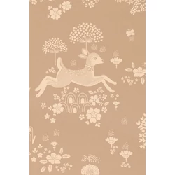 Majvillan Bájos őzikés barna vlies gyerek tapéta Summer Fields Soft Brown 53 cm X 10 m
