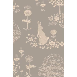 Majvillan Bájos őzikés szürkéskék vlies gyerek tapéta Summer Fields Dusty Blue 53 cm X 10 m