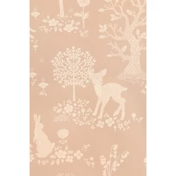 Majvillan Bájos őzikés rózsaszín vlies gyerek tapéta Summer Fields Dusty Pink 53 cm X 10 m