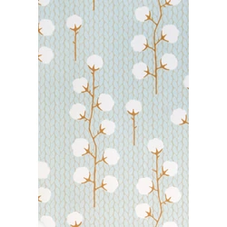 Majvillan Gyapotvirágos türkiz vlies tapéta Sweet Cotton Turquoise 53 cm X 10 m
