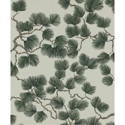 Sandberg Fenyő mintás modern zöld vlies tapéta Pine Green 53 cm X 10 m
