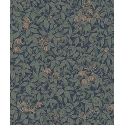 Sandberg Klematisz mintás vintage sötétkék vlies tapéta Linnea Midnight Blue 53 cm X 10 m