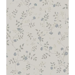Sandberg Apró virágos romantikus bézs-kék vlies tapéta Henny Sandstone 53 cm X 10 m