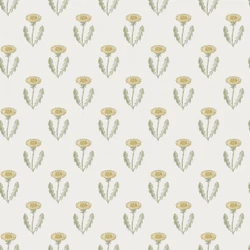 Sandberg Pitypang mintás skandináv zöld vlies tapéta Maskrosen Spring Green 53 cm X 10 m