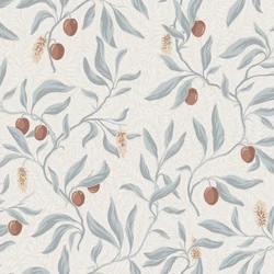 Sandberg Gyümölcs mintás klasszikus kék vlies tapéta Vinnie Misty Blue 53 cm X 10 m