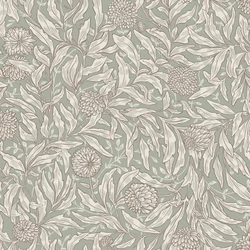 Sandberg Botanikai mintás zöld vlies tapéta Olof Sage Green 53 cm X 10 m