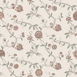 Sandberg Virág mintás skandináv barna vlies tapéta Adelaide Terracotta 53 cm X 10 m